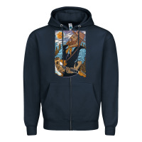 Navy nathaniel rateliff müsïc Zipper Hoodie - linhVisuals