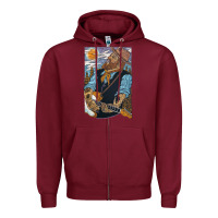 Burgundy nathaniel rateliff müsïc Zipper Hoodie - linhVisuals