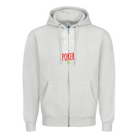 Dove Grey poker card player believe in something Zipper Hoodie - linhVisuals