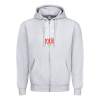 Heather Grey poker card player believe in something Zipper Hoodie - linhVisuals