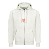 Oatmeal Heather poker card player believe in something Zipper Hoodie - linhVisuals