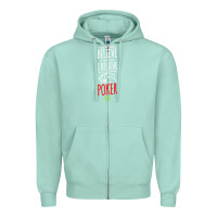 Seafoam poker card player believe in something Zipper Hoodie - linhVisuals