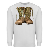 Dove Grey soldier boots Premium Sweatshirt - RanaPortraitStore