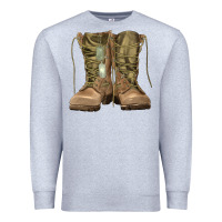 Heather Grey soldier boots Premium Sweatshirt - RanaPortraitStore