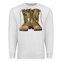 Oatmeal Heather soldier boots Premium Sweatshirt - RanaPortraitStore