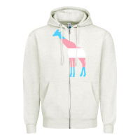 Oatmeal Heather transgender flag ftm mtf trans pride Zipper Hoodie - linhVisuals