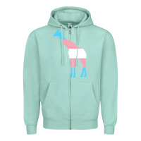 Seafoam transgender flag ftm mtf trans pride Zipper Hoodie - linhVisuals