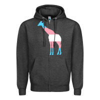 Charcoal Heather transgender flag ftm mtf trans pride Zipper Hoodie - linhVisuals