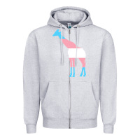 Heather Grey transgender flag ftm mtf trans pride Zipper Hoodie - linhVisuals