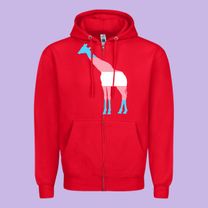 Transgender Flag Ftm Mtf Trans Pride Zipper Hoodie Designed By Linhvisuals