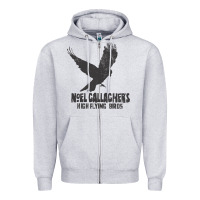 Heather Grey noel gallagher's high flying birds classic Zipper Hoodie - linhVisuals