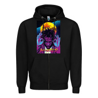Black concert wrld Zipper Hoodie - linhVisuals