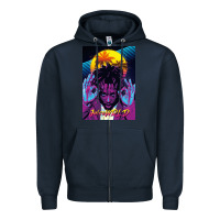 Navy concert wrld Zipper Hoodie - linhVisuals
