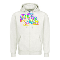 Oatmeal Heather fire saga music Zipper Hoodie - linhVisuals