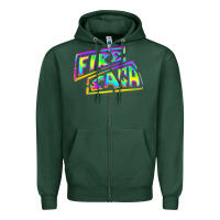 Sports Green fire saga music Zipper Hoodie - linhVisuals