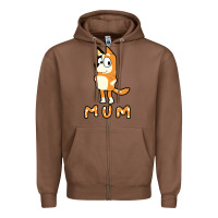 Chestnut bluey mom Zipper Hoodie - linhVisuals