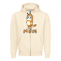 Sandshell bluey mom Zipper Hoodie - linhVisuals