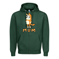 Sports Green bluey mom Zipper Hoodie - linhVisuals