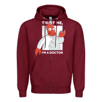 Burgundy doctor zoidberg who Zipper Hoodie - linhVisuals