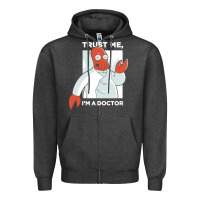 Charcoal Heather doctor zoidberg who Zipper Hoodie - linhVisuals