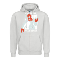 Dove Grey doctor zoidberg who Zipper Hoodie - linhVisuals