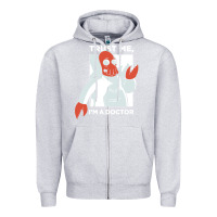 Heather Grey doctor zoidberg who Zipper Hoodie - linhVisuals