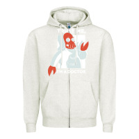 Oatmeal Heather doctor zoidberg who Zipper Hoodie - linhVisuals