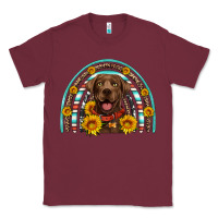 Burgundy chocolate labrador rainbow Classic Tee - Artiststas