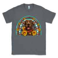 Charcoal Heather chocolate labrador rainbow Classic Tee - Artiststas