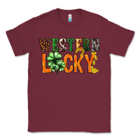 Burgundy Western lucky with clover St. Patricks day Classic Tee - HowdyJamesFarm