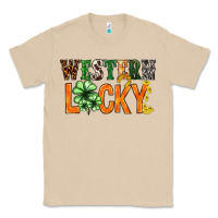 Mushroom Western lucky with clover St. Patricks day Classic Tee - HowdyJamesFarm