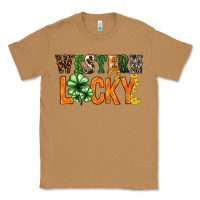 Toasted Coconut Western lucky with clover St. Patricks day Classic Tee - HowdyJamesFarm
