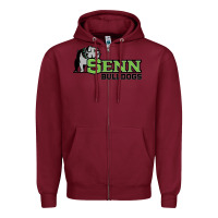 Burgundy senn high school Zipper Hoodie - linhVisuals