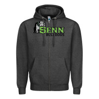 Charcoal Heather senn high school Zipper Hoodie - linhVisuals