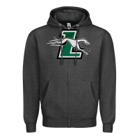 Charcoal Heather loyola (md) greyhounds Zipper Hoodie - linhVisuals