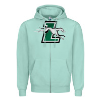 Seafoam loyola (md) greyhounds Zipper Hoodie - linhVisuals