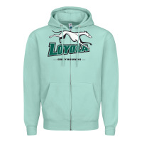 Seafoam loyola (md) greyhounds Zipper Hoodie - linhVisuals