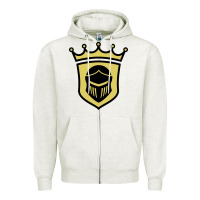 Oatmeal Heather penn high school Zipper Hoodie - linhVisuals