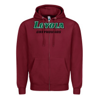 Burgundy loyola (md) greyhounds Zipper Hoodie - linhVisuals