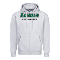 Heather Grey loyola (md) greyhounds Zipper Hoodie - linhVisuals
