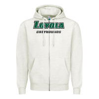 Oatmeal Heather loyola (md) greyhounds Zipper Hoodie - linhVisuals