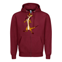 Burgundy Timon Funny Zipper Hoodie - linhVisuals