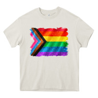 Pride Flag Background Heavy Core Tee | Teevron