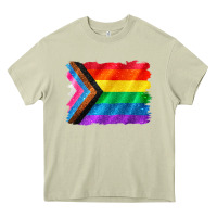 Mossy Pride flag background Heavy Core Tee - CowGirlArtShop