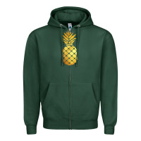 Sports Green gold pineapple Zipper Hoodie - linhVisuals