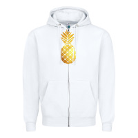 White gold pineapple Zipper Hoodie - linhVisuals