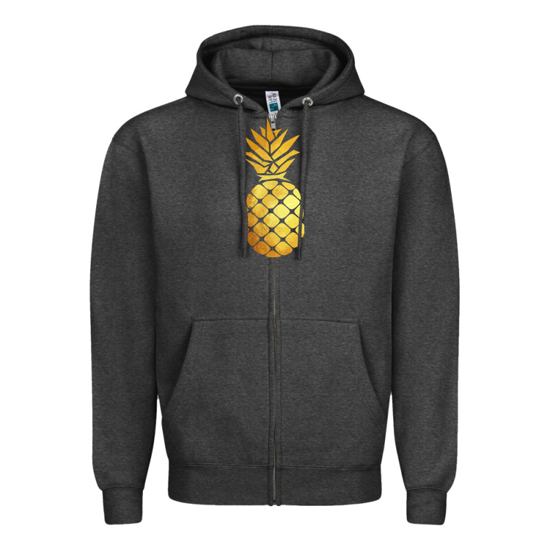 Gold Pineapple Zipper Hoodie by linhVisuals | Teevron