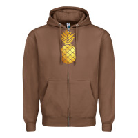 Chestnut gold pineapple Zipper Hoodie - linhVisuals