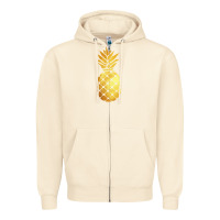 Sandshell gold pineapple Zipper Hoodie - linhVisuals