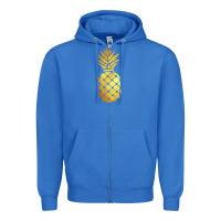 True Royal gold pineapple Zipper Hoodie - linhVisuals